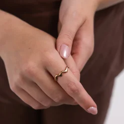 Abstrakt Wave Adjustable Ring