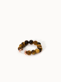 Anxiety Tiger‘s Eye Pearl Ring mit Perle