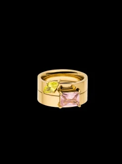 Bold Gem Ring Set