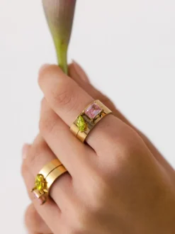 Bold Gem Ring Set