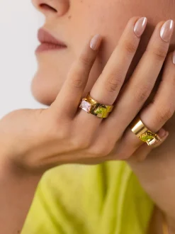 Bold Gem Ring Set