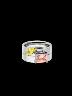 Bold Gem Ring Set