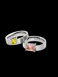 Bold Gem Ring Set