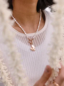 Charm Kette mit Perlen