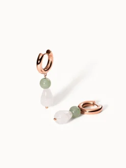 Clear Quartz Drop Creolen