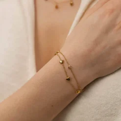 Glitter Heart Armband