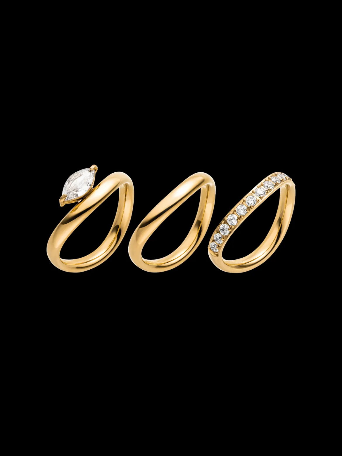 Lumi Trio Ring Set