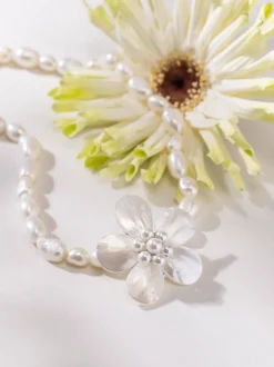 Pearly Flower Charm