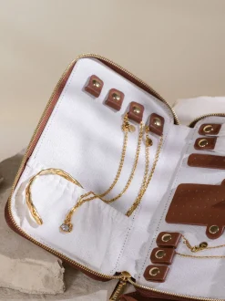 Schmuck Reiseetui braun
