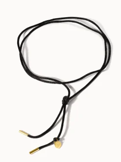 Schwarze Satin Kette