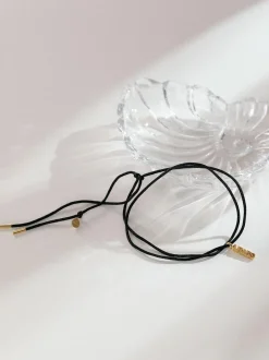 Schwarze Satin Kette