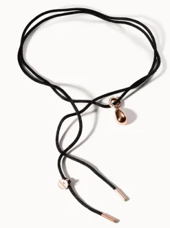 Schwarze Satin Kette