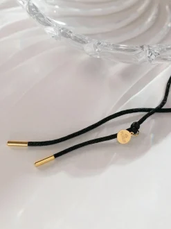 Schwarze Satin Kette