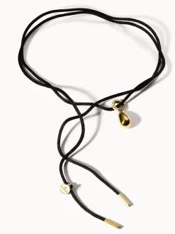Schwarze Satin Kette