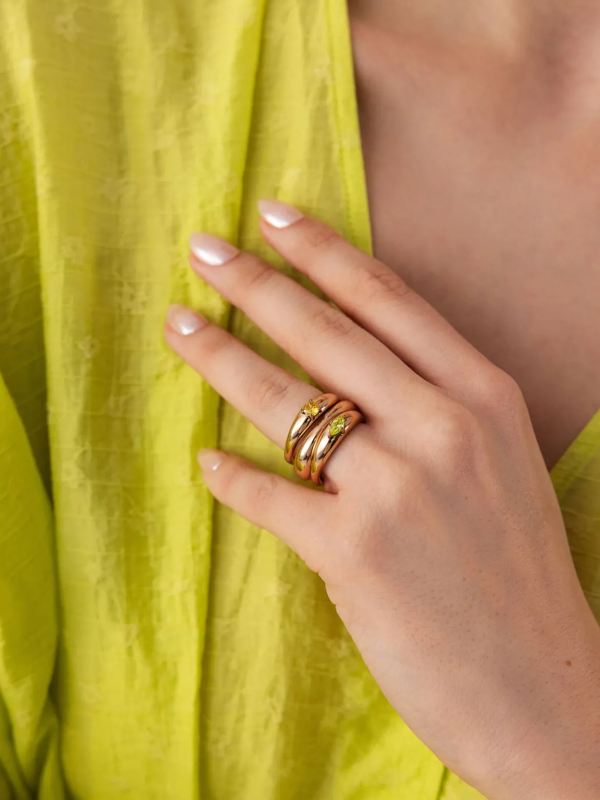 Soft Curve Ring Set