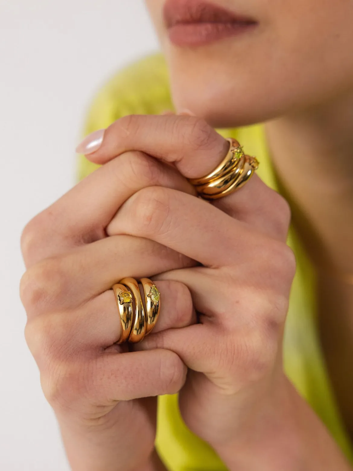 Soft Curve Ring Set