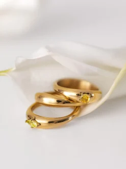 Soft Curve Ring Set
