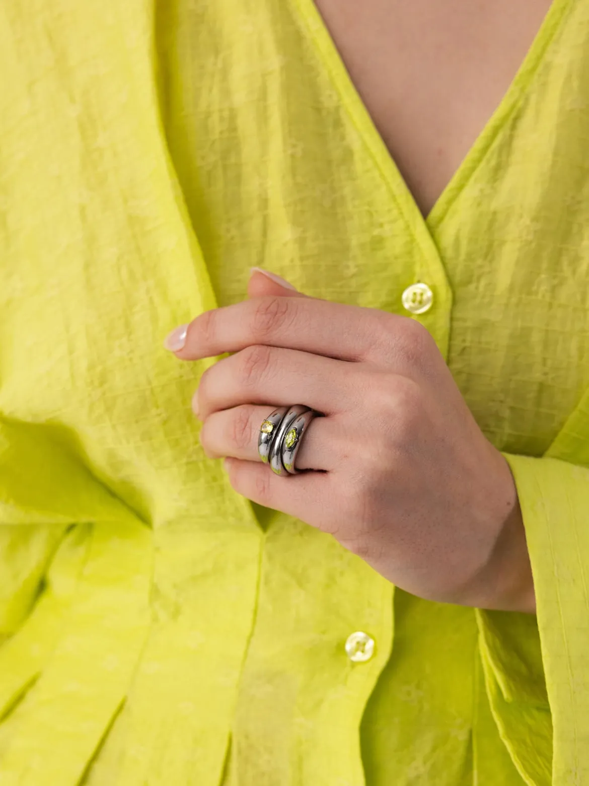 Soft Curve Ring Set