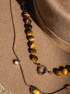 Tiger's Eye Charm Kette