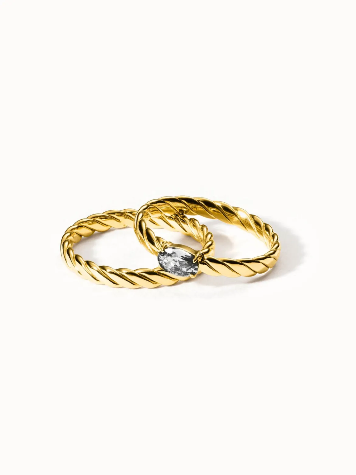 Volcano Ring Set Weiß