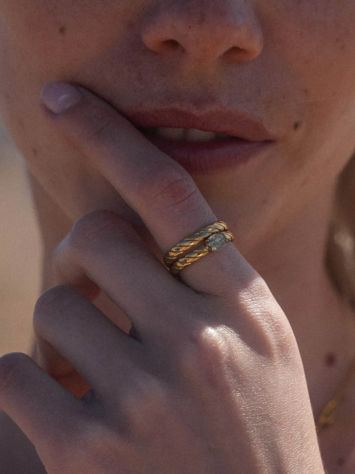 Volcano Ring Set Weiß
