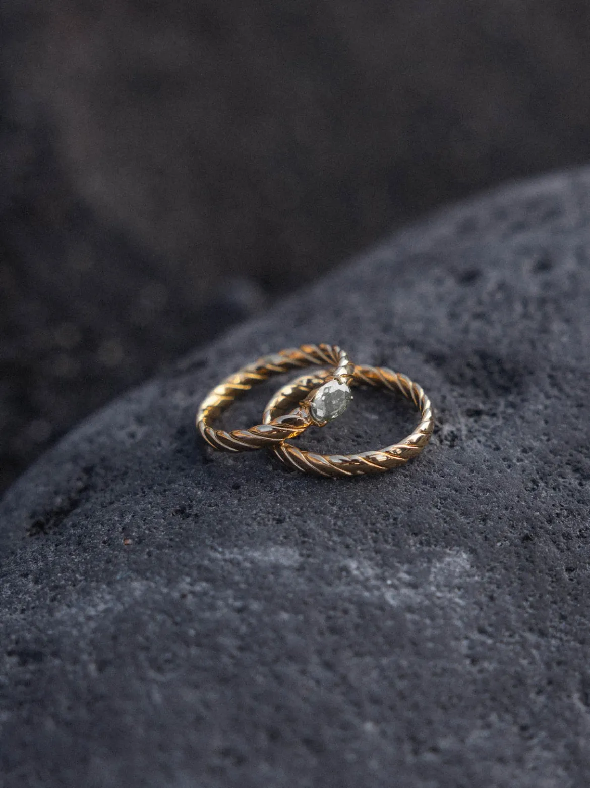 Volcano Ring Set Weiß