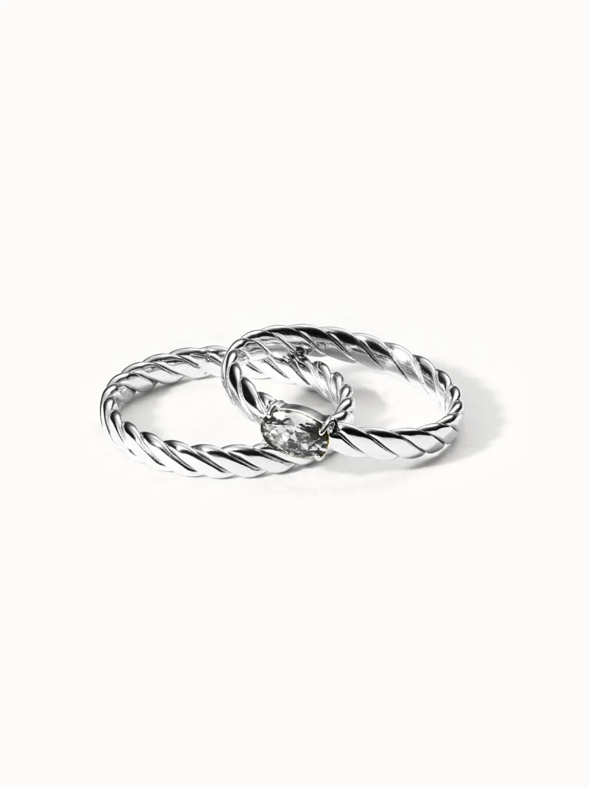 Volcano Ring Set Weiß