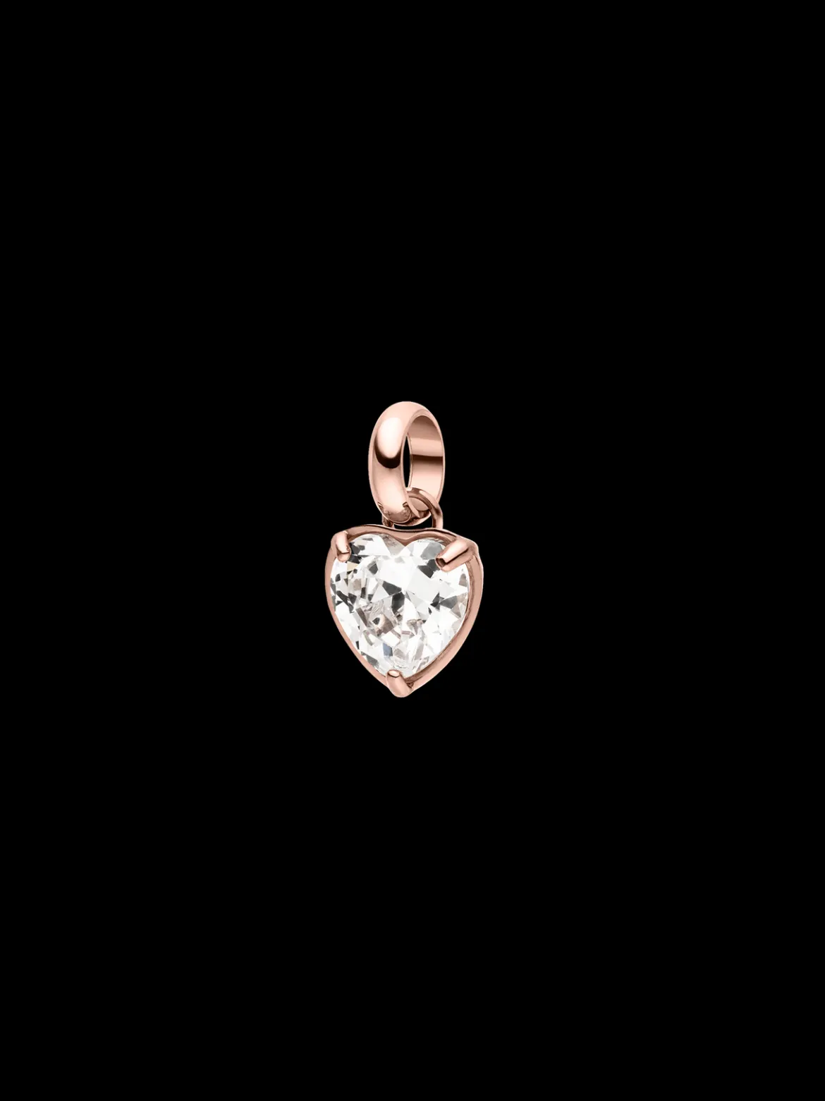 White Heart Charm
